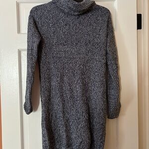 Mossimo Supply Co. Textured Navy Cowl Neck Sweater